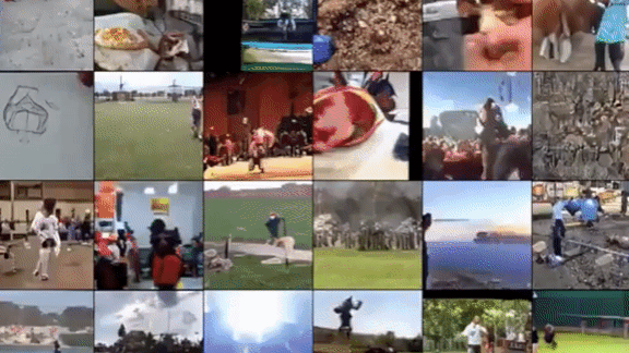 Collage of videoclips