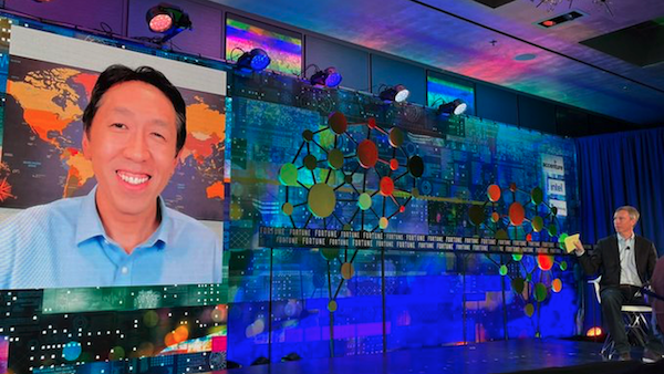 Andrew Ng during a conference